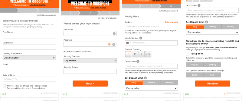 888Sport Registration