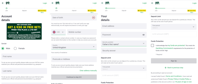 Paddy Power Registration